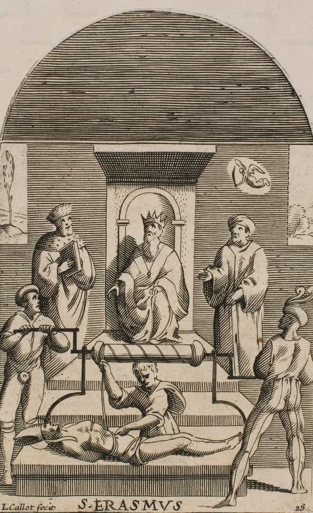 El martirio de San Erasmo - Banco de imágenes católicas