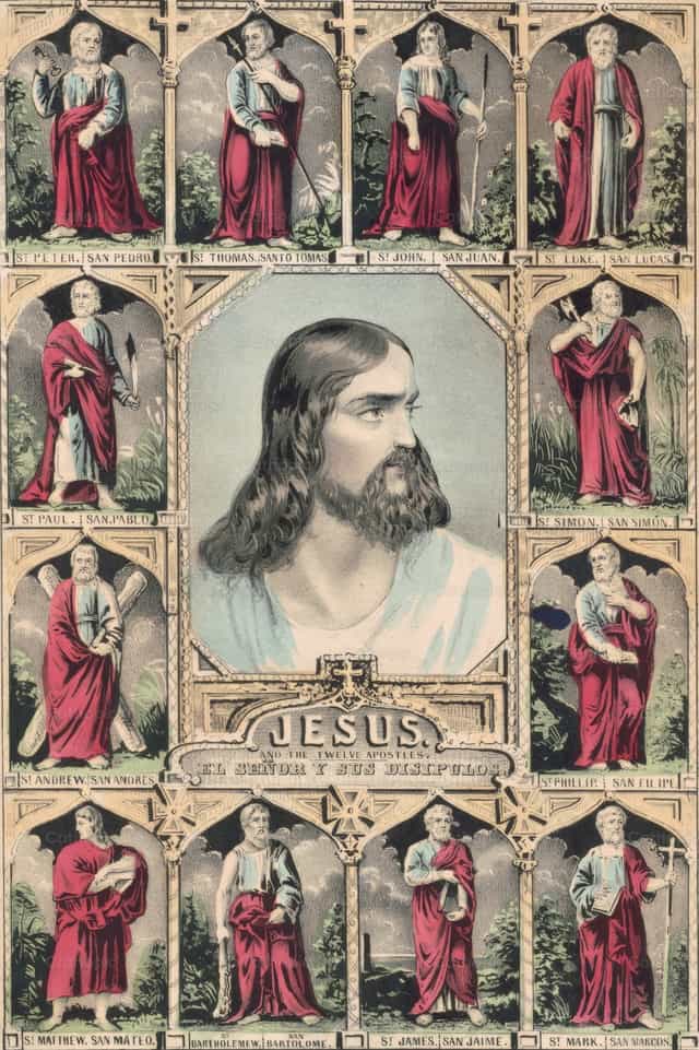 Jesus and the twelve apostles - Catholic stock images