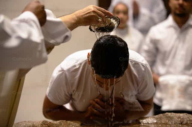 Baptism of Grace - Catholic stock images