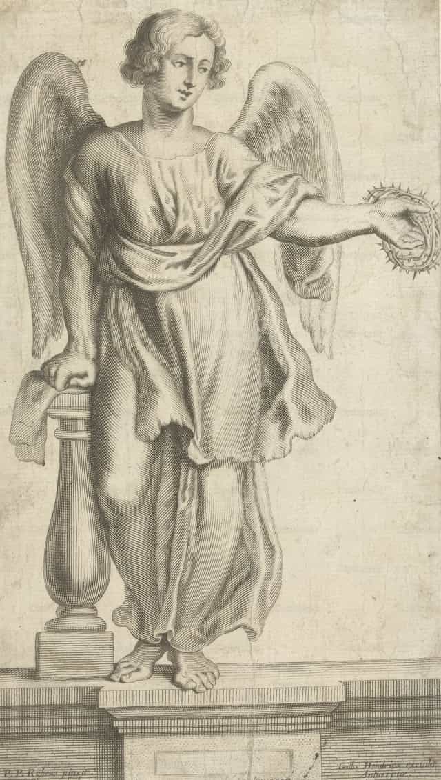 Ángel con corona de espinas - Banco de imágenes católicas