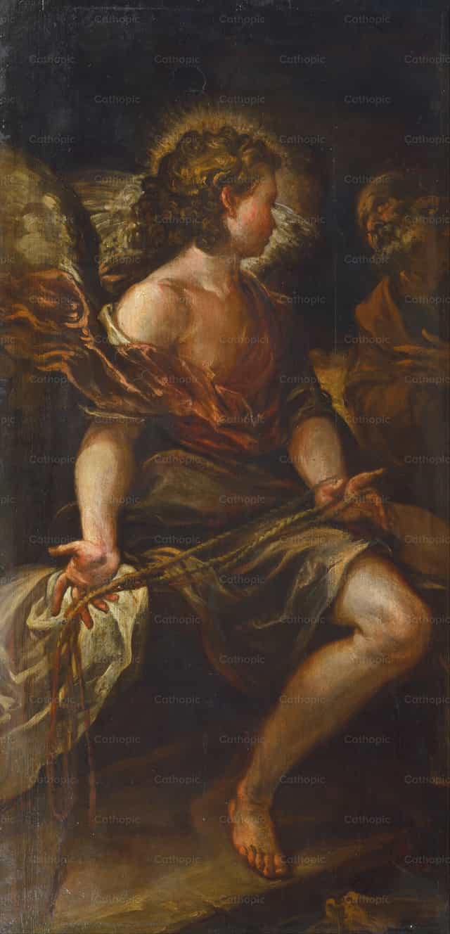 Der Engel, der den heiligen Petrus befreit - Katholische Stockfotos