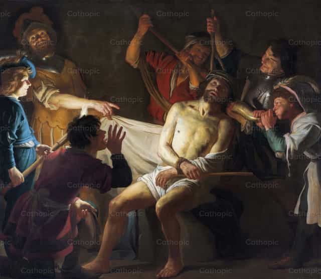 Cristo coroado de espinhos - Imagens católicas de stock