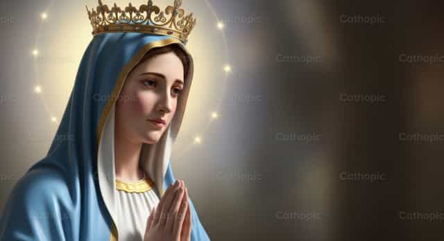 Maria, Moeder van de Kerk - Katholieke stockfoto's