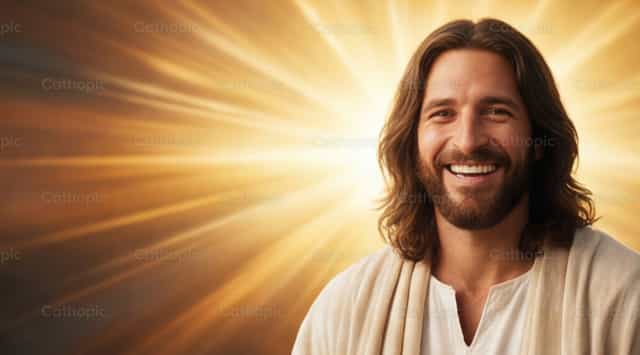 Jesús radiante en gloria - Banco de imágenes católicas