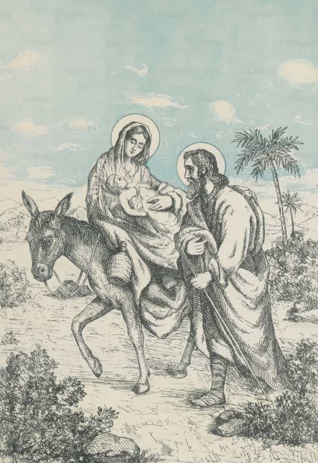 이집트로의 탈출 - 가톨릭 스톡 이미지 - 사진 제공 Restored Christian Art