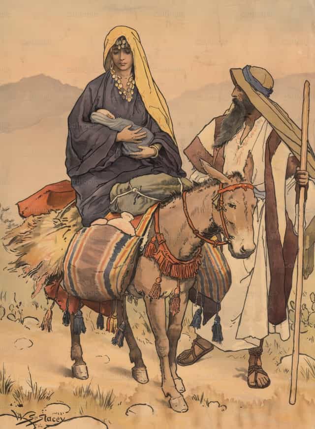 Menekülés Egyiptomba - Katolikus stockképek