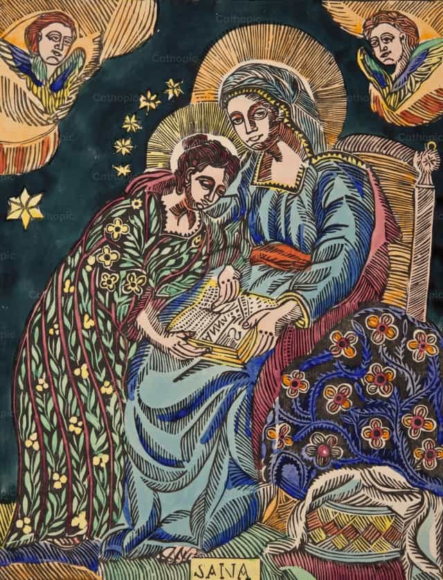 Crianza de la Santísima Virgen María - Banco de imágenes católicas - Fotografía por Restored Christian Art
