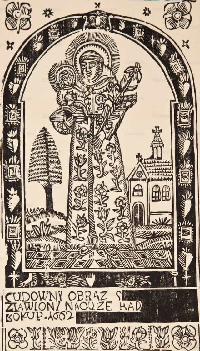 Święty Antoni z Padwy z Radecznicy - Katolickie zdjęcia stockowe - Zdjęcie: Restored Christian Art