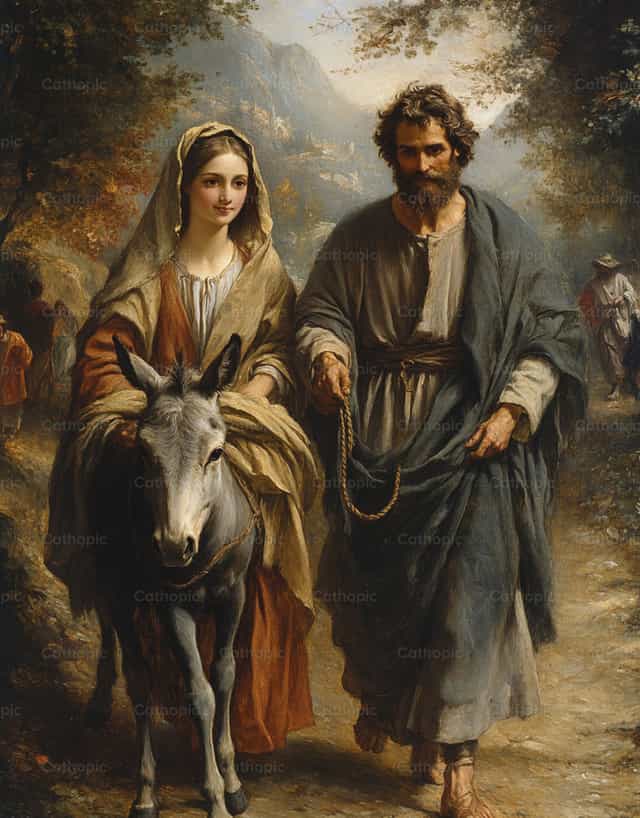 Maria e José - Imagens católicas de stock