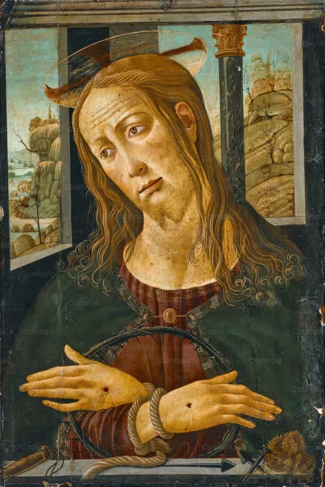 Si Kristo na may mga simbolo ng Pasyon - Mga Catholic stock image