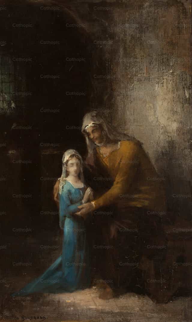 The Education of the Virgin - Catholic stock images - Photo by Restored Christian Art