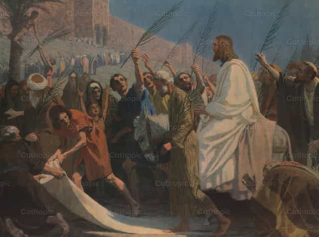 Wjazd do Jerozolimy - Katolickie zdjęcia stockowe - Zdjęcie: Restored Christian Art