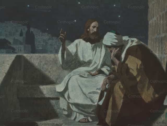 Jesús y Nicodemo - Banco de imágenes católicas