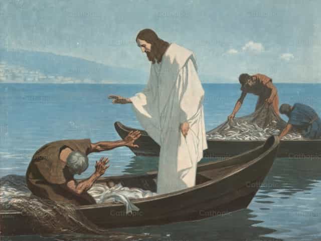 Peter’s Fishing - Catholic stock images