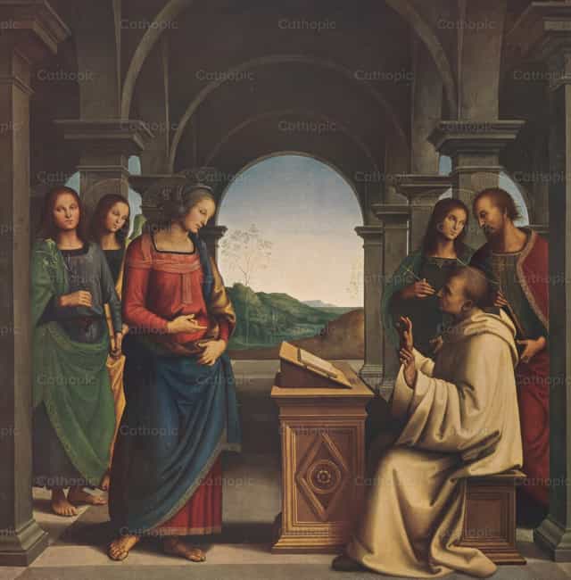 Pangitain ni San Bernardo - Mga Catholic stock image - Larawan ni Restored Christian Art