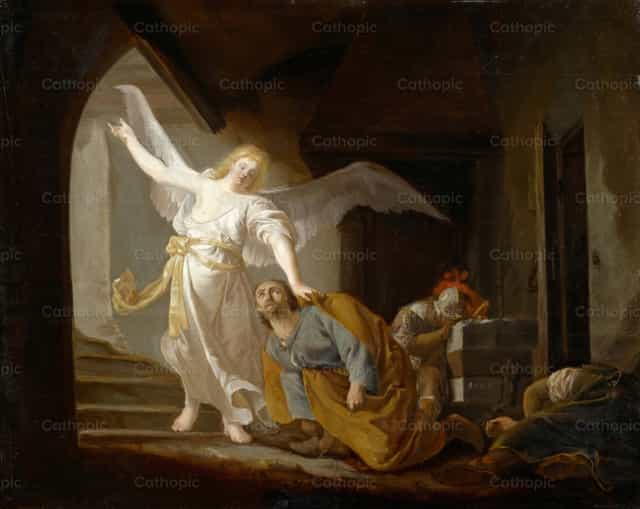La Libération de saint Pierre - Images catholiques de stock - Photo de Restored Christian Art