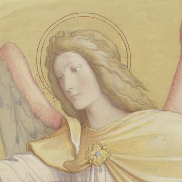 Busto di un angelo - Immagini stock cattoliche