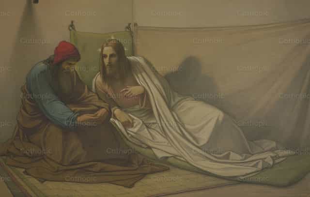 Cristo y Nicodemo - Banco de imágenes católicas - Fotografía por Restored Christian Art