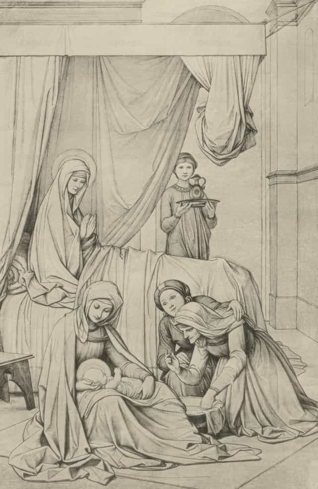 El nacimiento de María - Banco de imágenes católicas - Fotografía por Restored Christian Art
