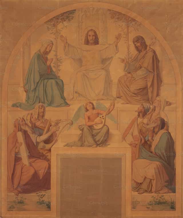 Il compimento delle promesse del Discorso della Montagna - Immagini stock cattoliche - Foto di Restored Christian Art