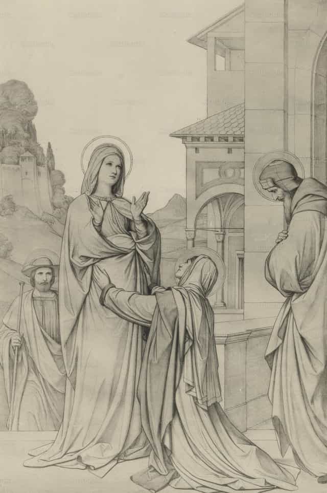 La Visitation - Images catholiques de stock