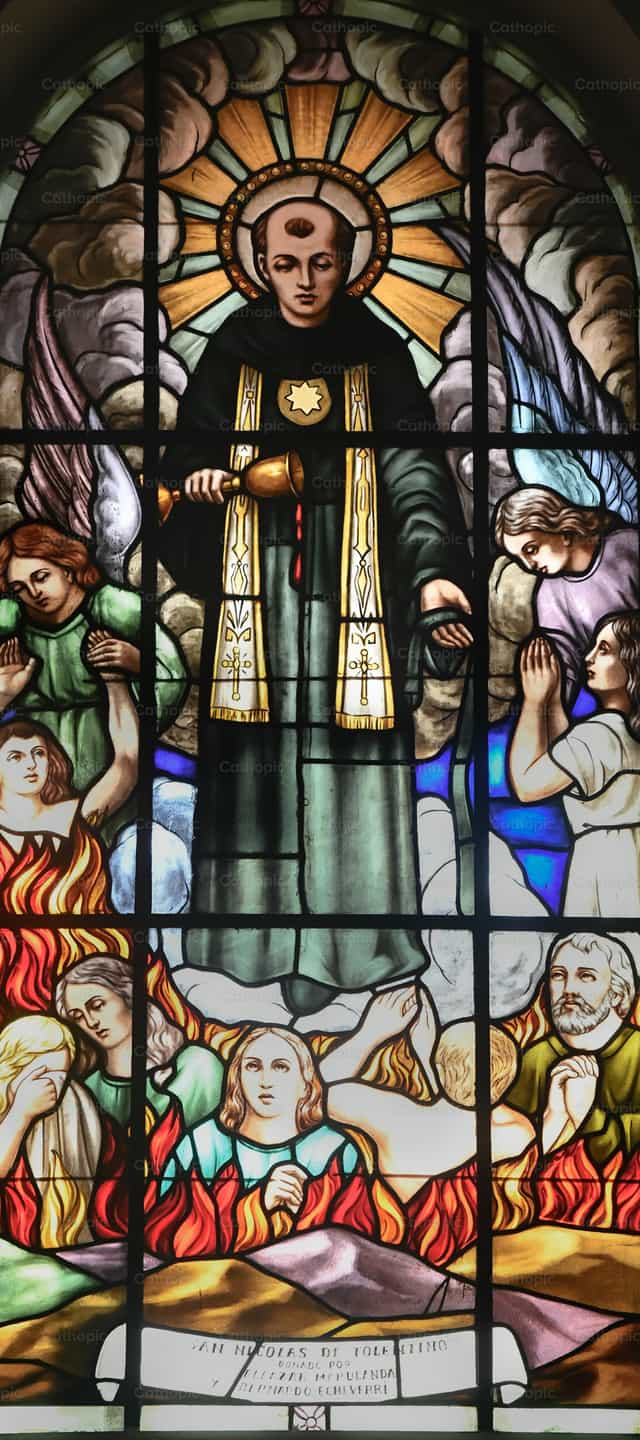 Saint Nicholas of Tolentino and the souls in purgatory - Banco de imágenes católicas - Fotografía por Carolina BR