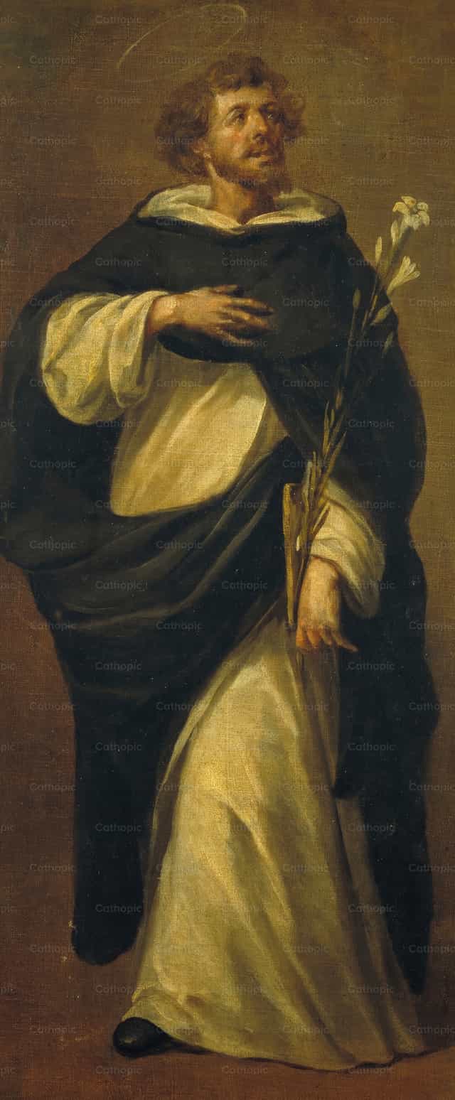 Heilige Dominicus de Guzmán - Katholieke stockfoto's - Foto door Restored Christian Art