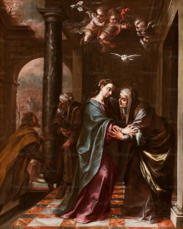 La Visitation - Images catholiques de stock - Photo de Restored Christian Art
