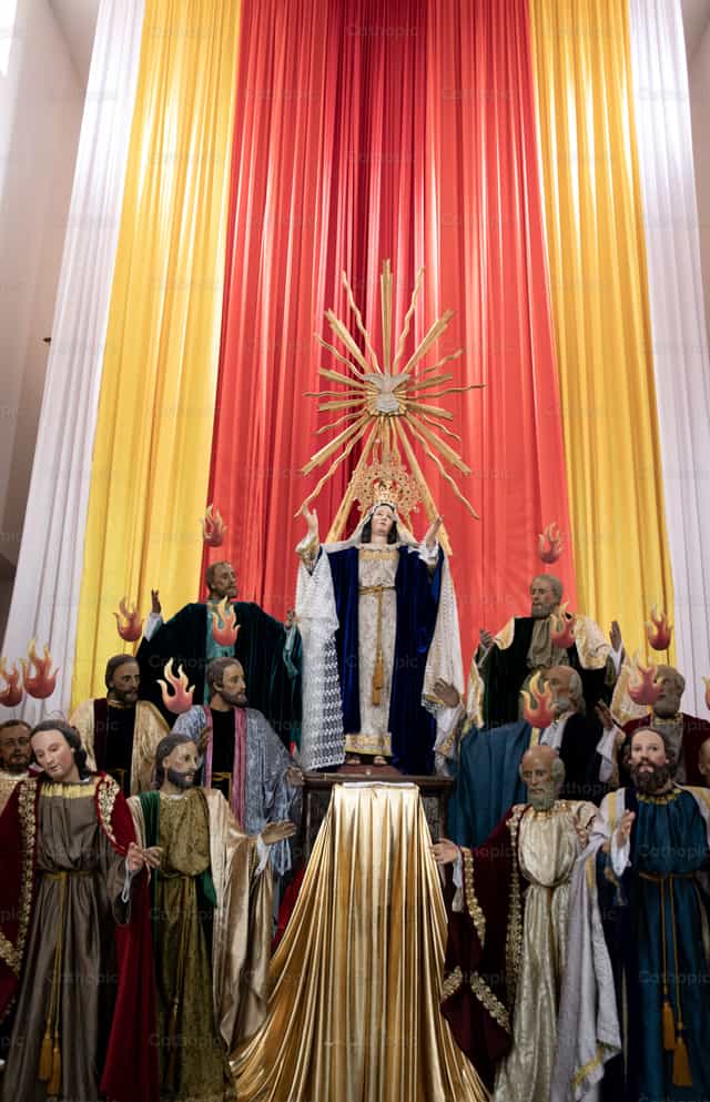 Escena de Pentecostés - Banco de imágenes católicas