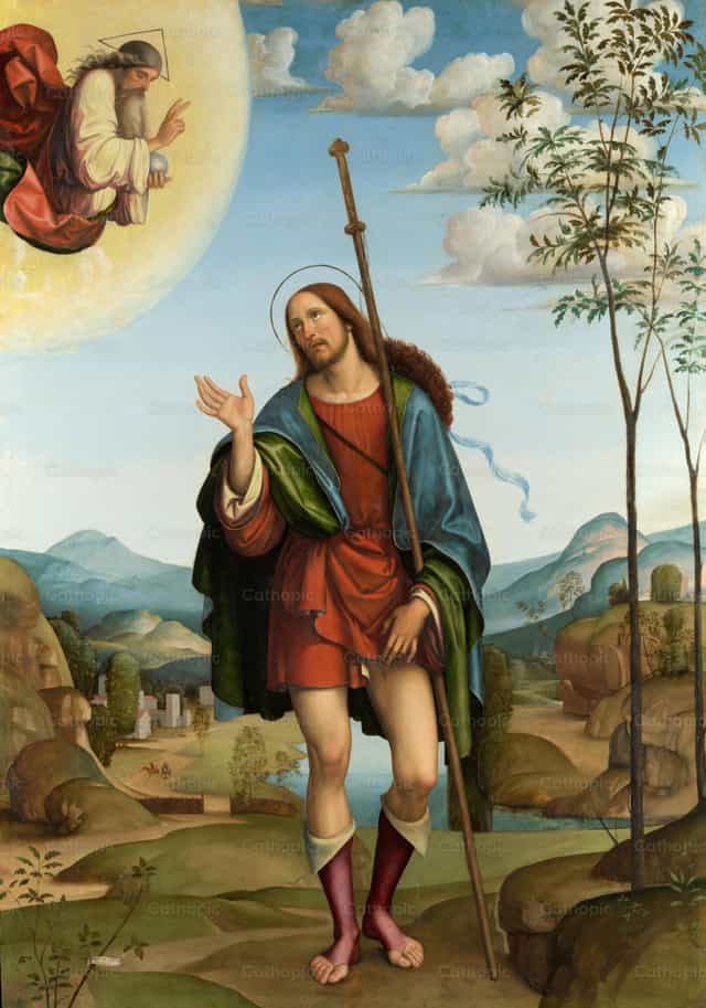 San Roque - Mga Catholic stock image - Larawan ni Restored Christian Art