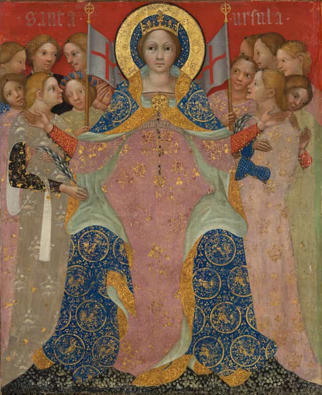 Święta Urszula i jej dziewice - Katolickie zdjęcia stockowe - Zdjęcie: Restored Christian Art