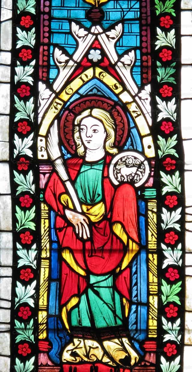 Santa Agnès - Mga Catholic stock image - Larawan ni Restored Christian Art
