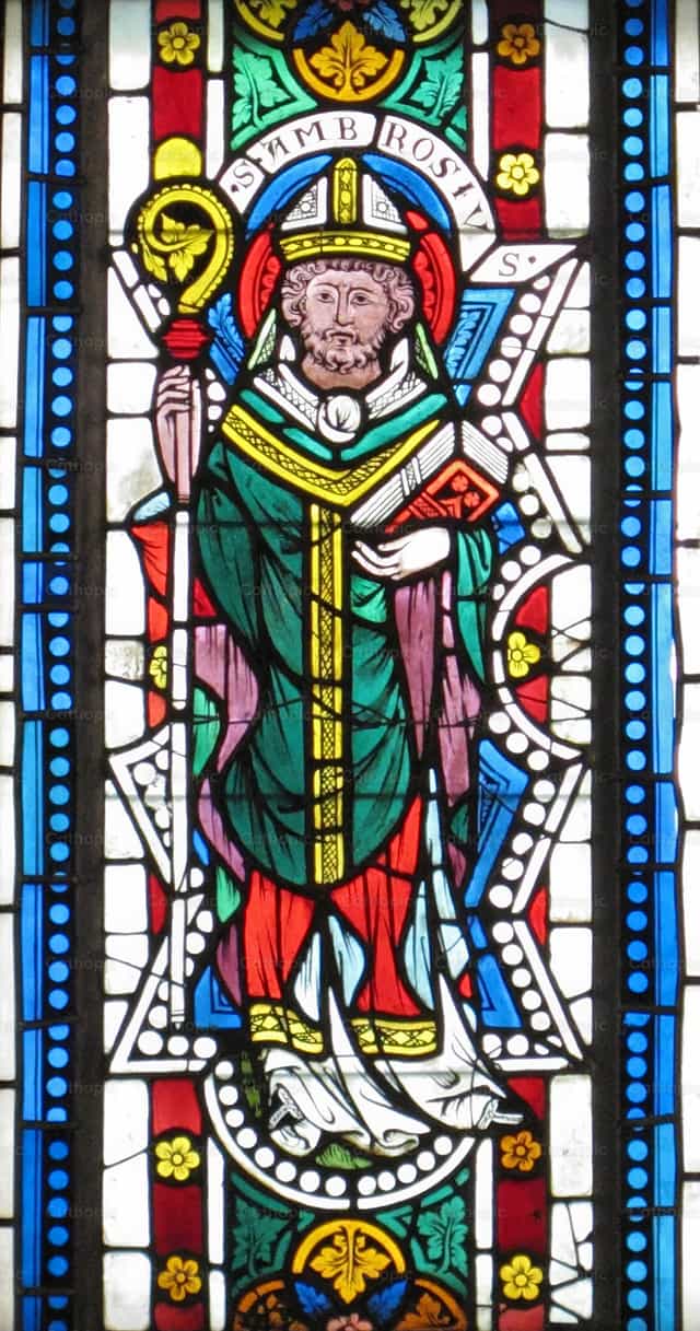 San Ambrosio - Mga Catholic stock image - Larawan ni Restored Christian Art