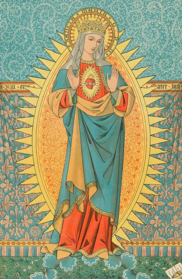 Santa estampa de María - Banco de imágenes católicas