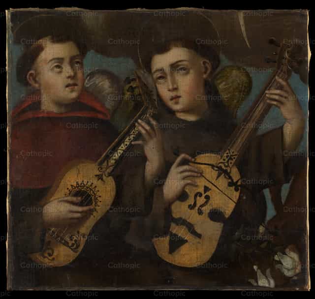 Święty Bonawentura i święty Antoni z Padwy - Katolickie zdjęcia stockowe - Zdjęcie: Restored Christian Art