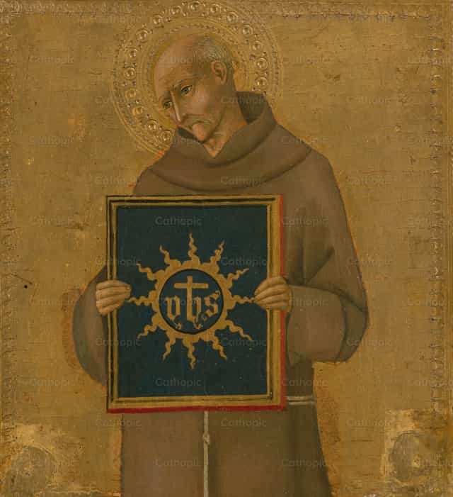 성 베르나르디노 - 가톨릭 스톡 이미지 - 사진 제공 Restored Christian Art