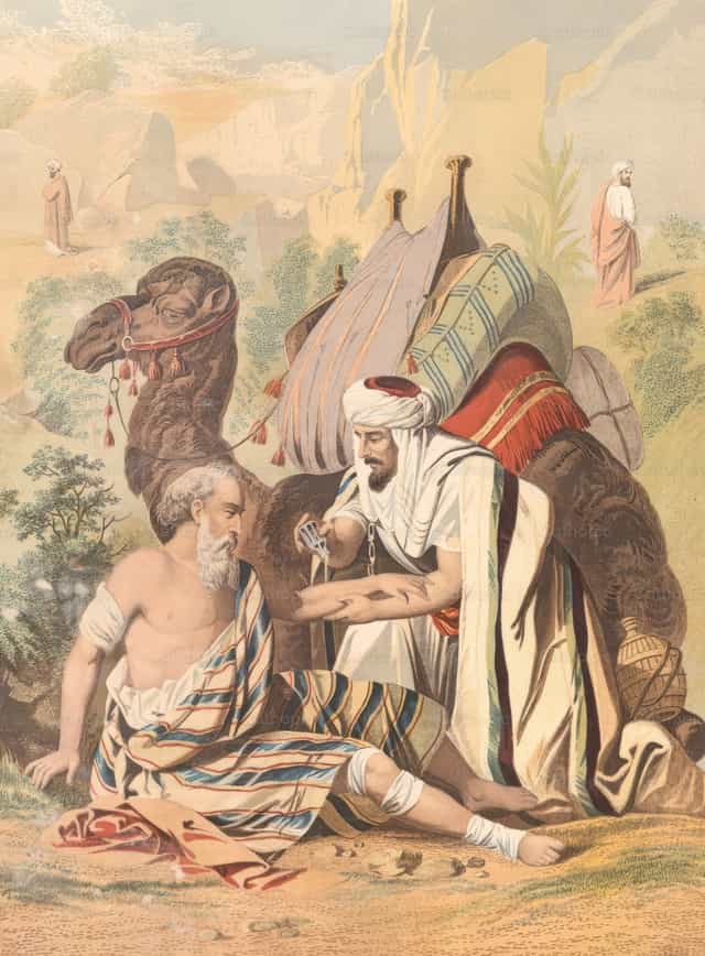 A jó szamaritánus - Katolikus stockképek - Fotó: Restored Christian Art
