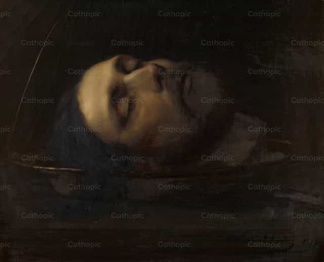 La cabeza de San Juan Bautista - Banco de imágenes católicas - Fotografía por Restored Christian Art