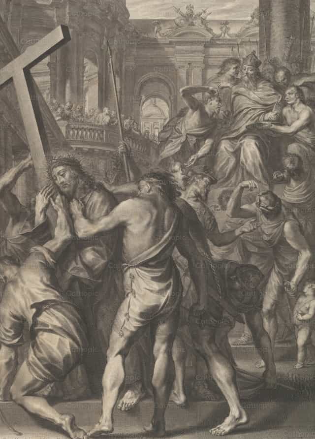 Chrystus Skazany przez Piłata - Katolickie zdjęcia stockowe - Zdjęcie: Restored Christian Art