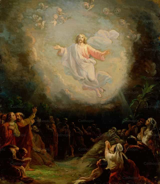 La Ascensión de Cristo, boceto del retablo de Lemland - Banco de imágenes católicas