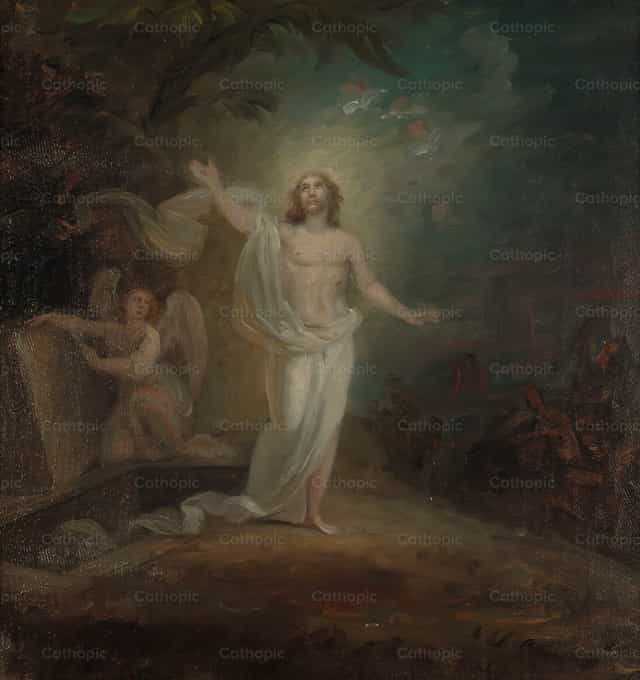 Resurrección de Cristo, boceto de retablo - Banco de imágenes católicas