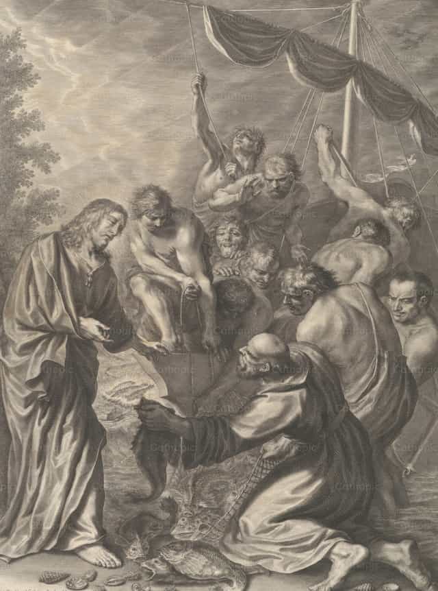 Kahanga-hangang Paghuli ng mga Isda - Mga Catholic stock image - Larawan ni Restored Christian Art