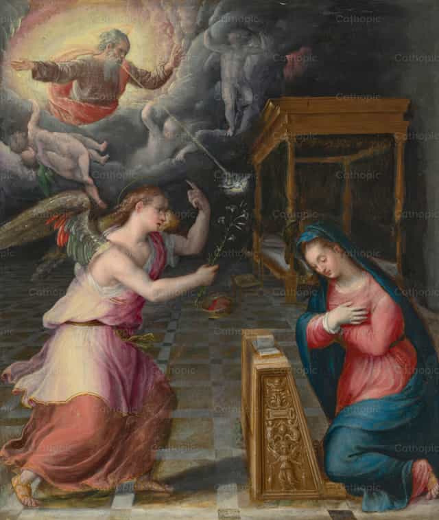 L’Annunciazione - Immagini stock cattoliche - Foto di Restored Christian Art
