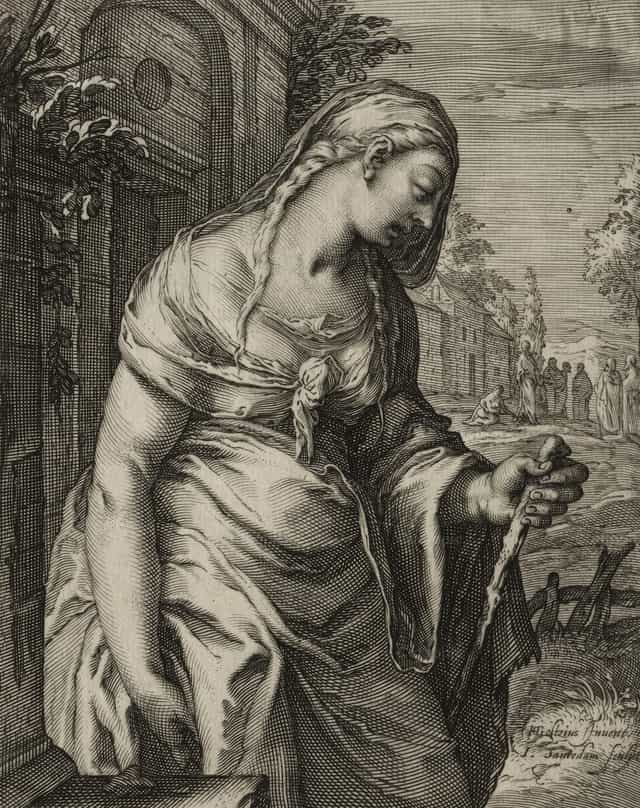 De vrouw met de bloedvloeiing - Katholieke stockfoto's - Foto door Restored Christian Art
