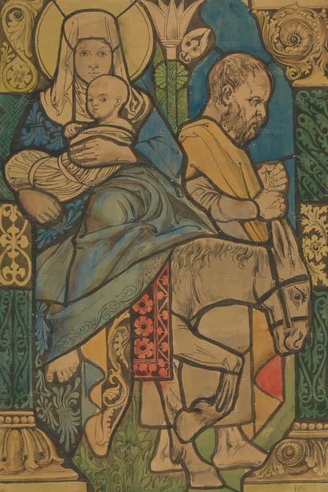 逃往埃及 - 天主教图库图片 - 摄影： Restored Christian Art