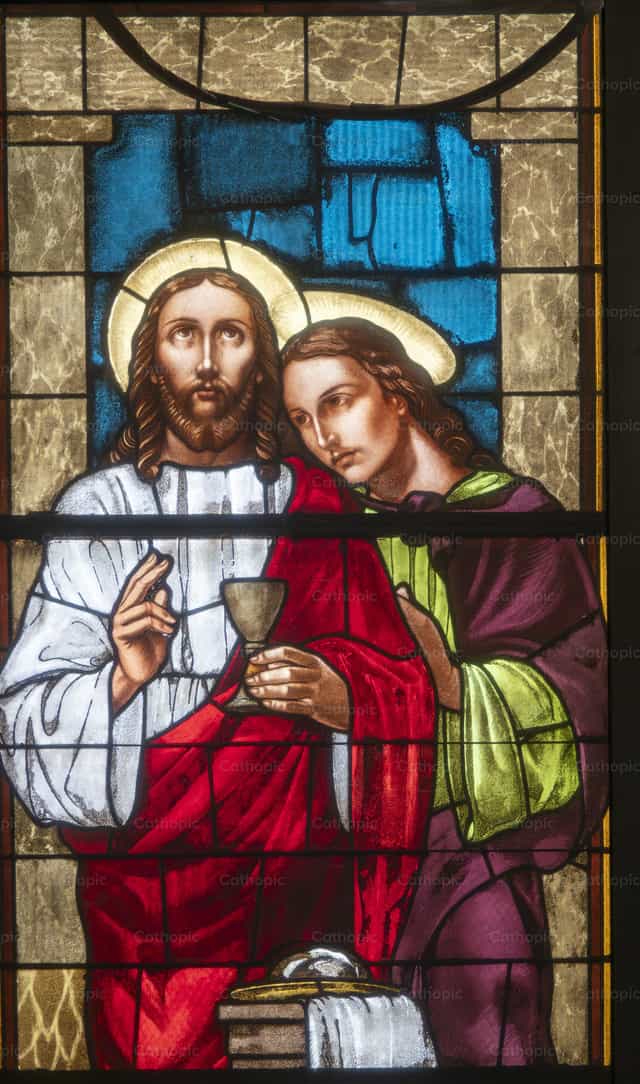 Jesucristo con San Juan - Banco de imágenes católicas - Fotografía por Joan Sutter