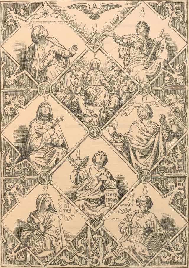 Los siete dones del Espíritu Santo - Banco de imágenes católicas