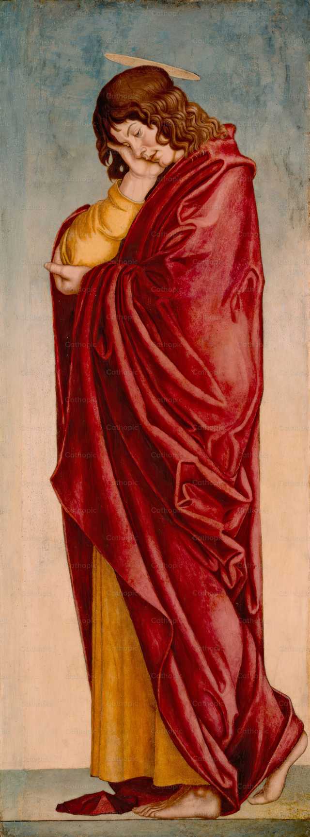 Le saint Jean en deuil - Images catholiques de stock