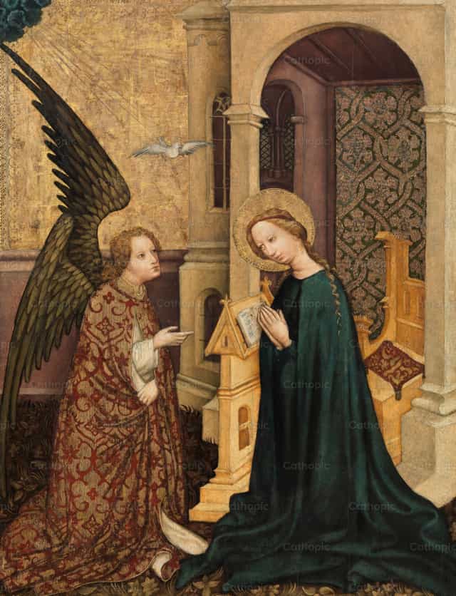 A Anunciação - Imagens católicas de stock - Foto de Restored Christian Art