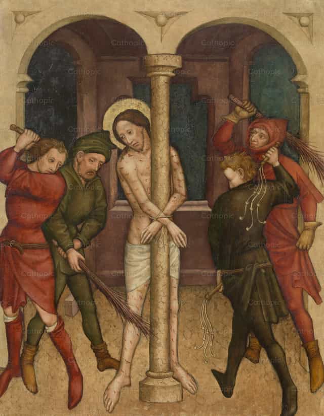 A Flagelação de Cristo - Imagens católicas de stock - Foto de Restored Christian Art